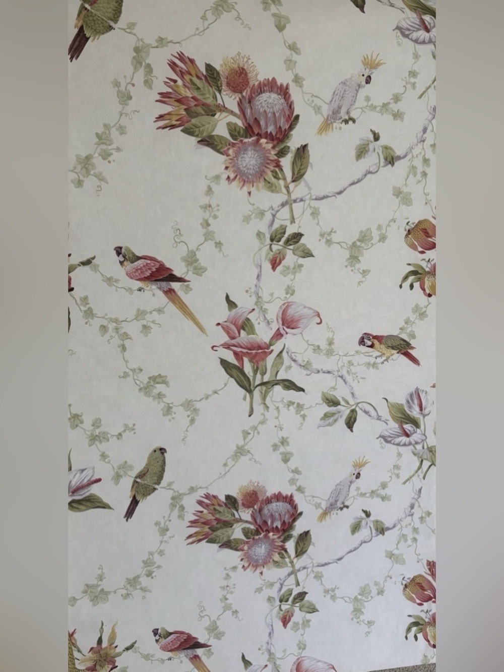 Vintage Kravet tropical bird cotton fabric 
1 1/4  yard